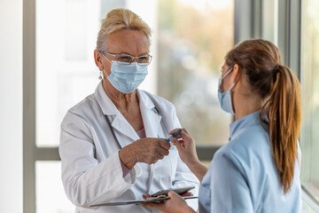 Two doctors working together in the office