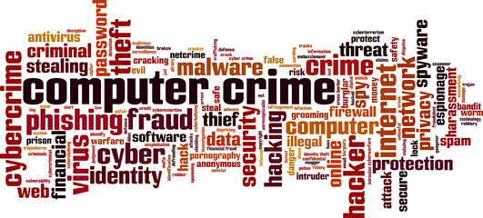 Computer crime word cloud