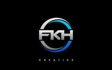 Fototapeta premium FKH Letter Initial Logo Design Template Vector Illustration