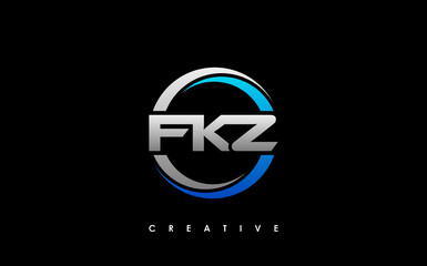 FKZ Letter Initial Logo Design Template Vector Illustration