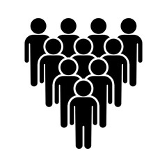Crowd of people. Group, team icon vector illustration