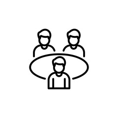 Team Meeting icon in vector. Logotype