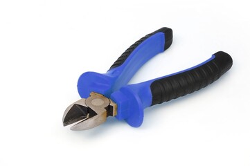 Isolated hand tools for repair and installation: pliers (composition on a white background)