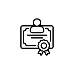 Employee Certificate icon in vector. Logotype