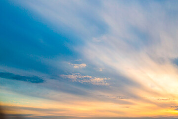 Naklejka na ściany i meble sunset sky and clouds