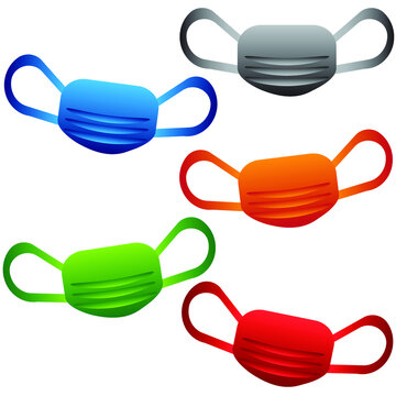 set of colorful face Masks
