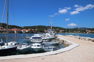 Fototapeta na wymiar Lumbarda marina in Croatia