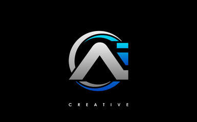 AI Letter Initial Logo Design Template Vector Illustration