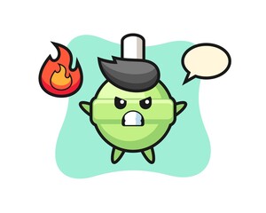 lollipop character cartoon with angry gesture