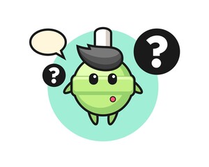 Cartoon Illustration of lollipop with the question mark
