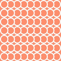 Simple pattern. Circle pattern. Seamless background. Fish scale pattern. Abstract geometric background in a marine theme. © Sudakarn