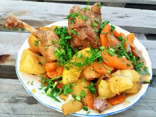 meat and potatoes