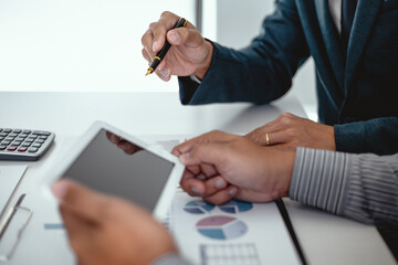 Business People Meeting Design Ideas professional investor working new start up project. Concept. business planning in office