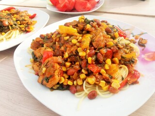 meat with vegetables
