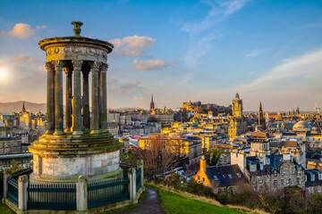 Old town Edinburgh city skyline, Scotland