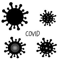 Coronavirus icon. 2019-nCoV Coronavirus Bacteria. Vector background