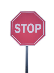 stop sign isolated on white