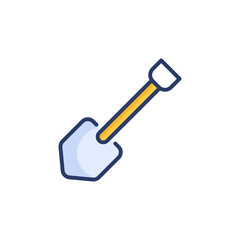 Shovel icon in vector. Logotype