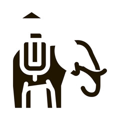 Elephant For Excursions Icon Vector
