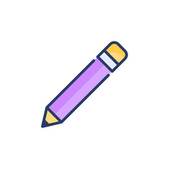 Pencil icon in vector. Logotype