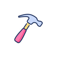 Hammer icon in vector. Logotype
