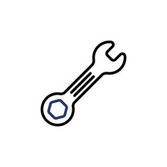 Wrench icon in vector. Logotype