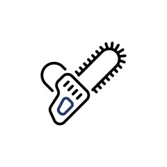 Chainsaw icon in vector. Logotype
