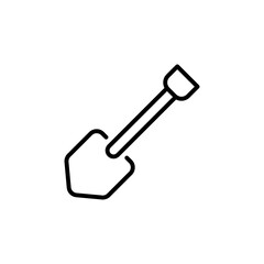 Shovel icon in vector. Logotype
