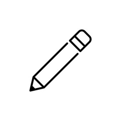 Pencil icon in vector. Logotype