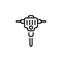 Jack Hammer icon in vector. Logotype