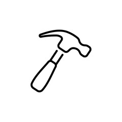 Hammer icon in vector. Logotype