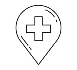 Fototapeta premium hospital location icon