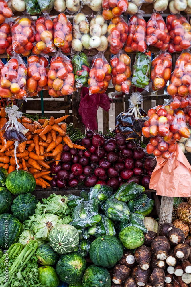 Wall mural vegetables at the market