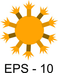 Coronavirus. Virus symbol image, colored COVID-19.