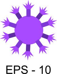Coronavirus. Virus symbol image, colored COVID-19.