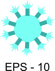 Coronavirus. Virus symbol image, colored COVID-19.