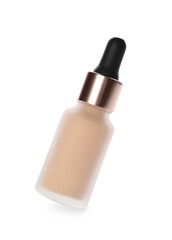 Bottle of skin foundation isolated on white. Makeup product