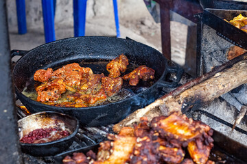 Fototapeta na wymiar streetfood nicaragua