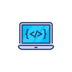 Coding icon in vector. Logotype