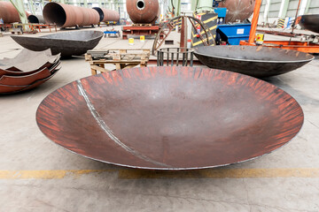 View of the torispherical (or flanged and dished head), hemispherical, semi ellipsoidal dished...