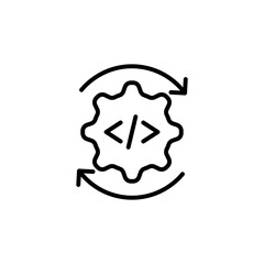 Code Optimization icon in vector. Logotype