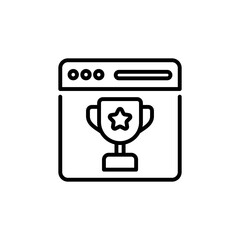 Web Ranking icon in vector. Logotype