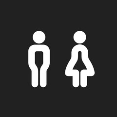 Fototapeta premium Toilet sign. Toilet icon. Men's and women's toilet sign. Modern design of the 