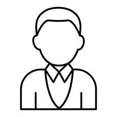 Vector Man Outline Icon Design