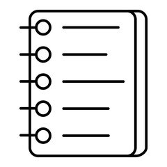  Vector Notebook Outline Icon Design