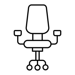 Vector Chair Outline Icon Design