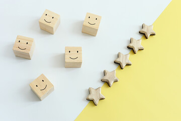 concept image of setting a five star goal. increase rating or ranking, evaluation and classification idea