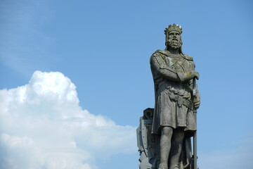 Statue of Robert the Bruce in front of Stirling Castle, Scotland