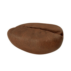 Coffee bean isolated on white background 3d rendering illustration