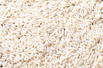 Bed of Uncooked Rice Grains